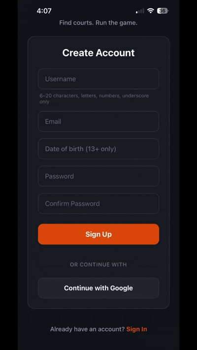 Sign-in and account flows